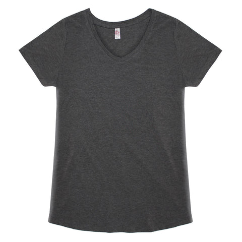 Ladies FHC Basic Scoop Bottom V-Neck Tee