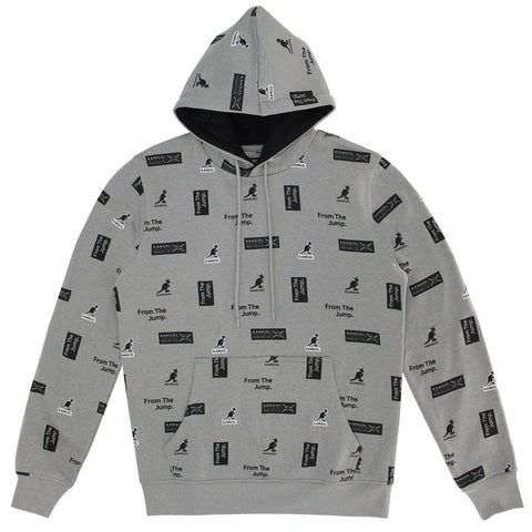 Kangol Logo P All Over Print Pullover Hoodie - Fashion Hub Club